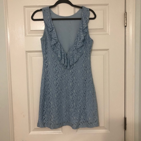 Baby Blue Lace Dress - Picture 2 of 3